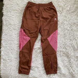 Vintage Champion Windpants Brown & Pink Size Large 80’s/90’s